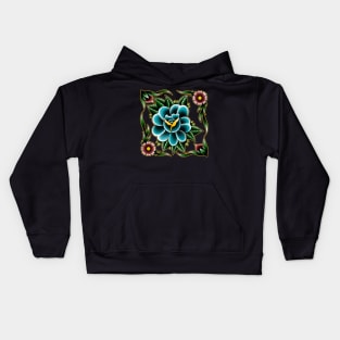 rose flower square Kids Hoodie